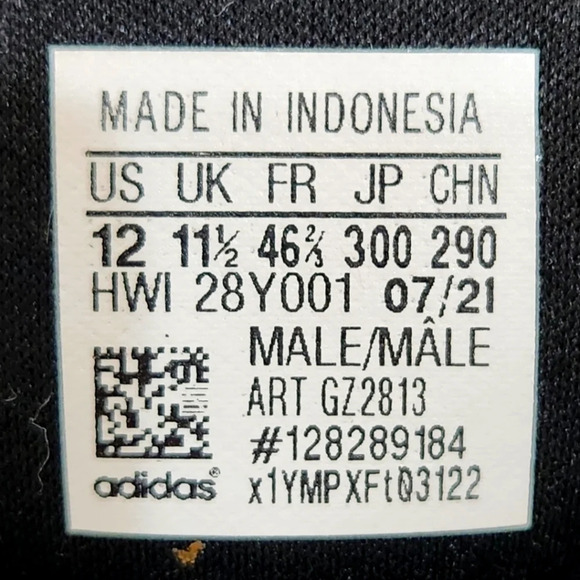 Adidas,Lite Racer Cloudfoam Athletic Sneakers Black/White, Men's 12 - Picture 8 of 11